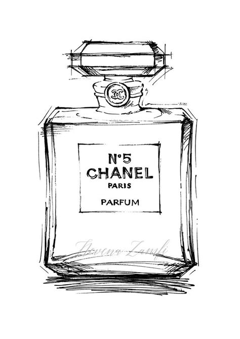 drawing of chanel perfume|Chanel perfume bottle drawing free.